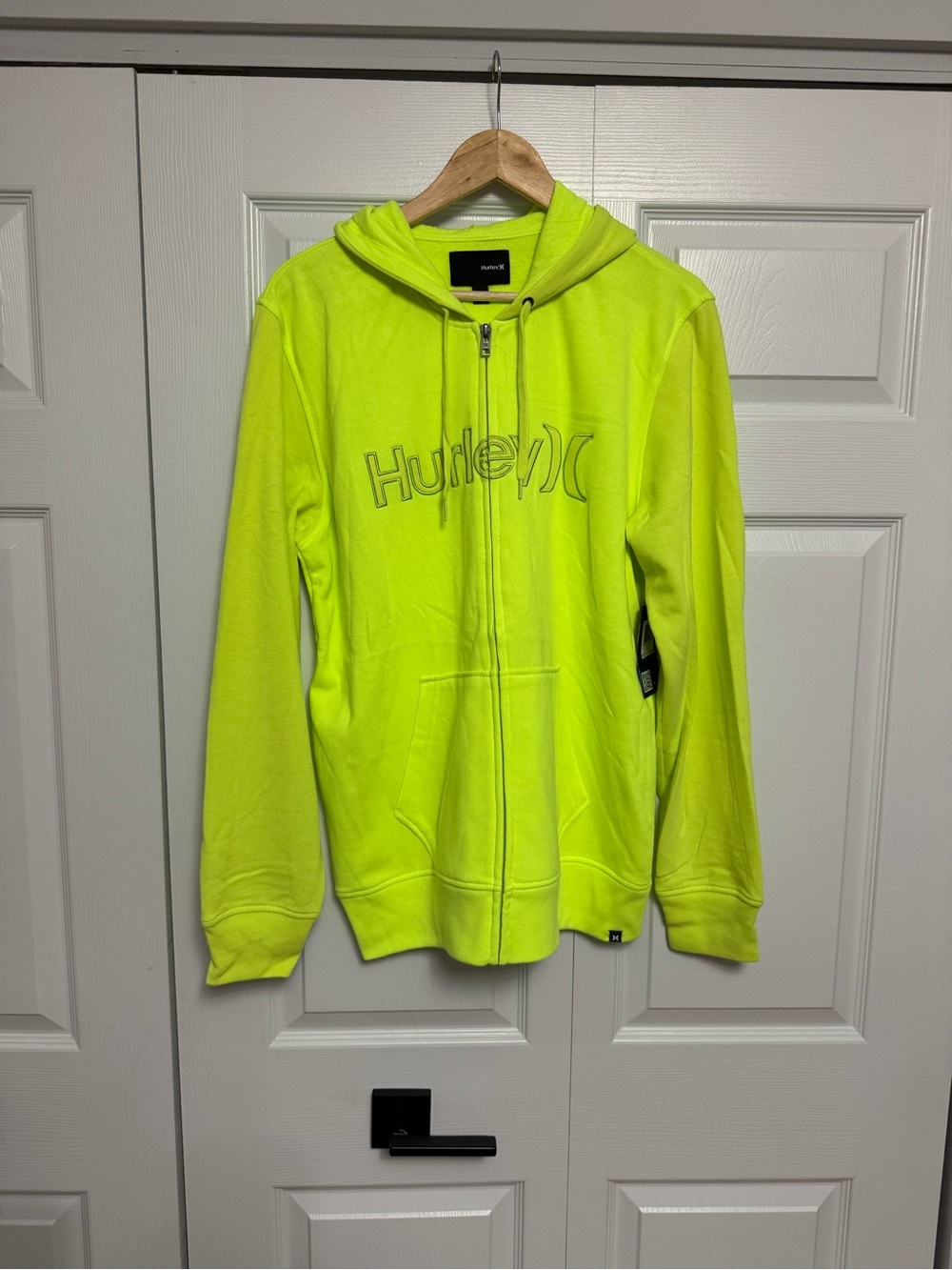 Hurley Neon Yellow Zip-Up Hoodie